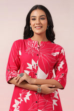 Load image into Gallery viewer, Vibrant Cotton Kurta &amp; Pant Co-ord Set
