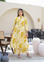 Load image into Gallery viewer, Yellow Blossom Cotton Kurta &amp; Pant Co-ord Set
