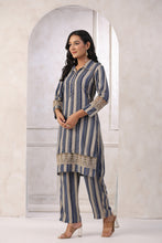 Load image into Gallery viewer, Navy Banjara Kurta &amp; Pant Co-ord Set - PLUS SIZES ONLY
