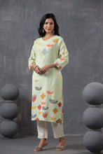 Load image into Gallery viewer, Lotus Kurta &amp; Pant Co-ord Set
