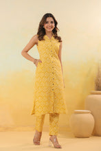 Load image into Gallery viewer, Yellow Rayon Co-ord Set
