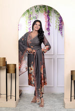 Load image into Gallery viewer, Grey Premium Kurta Pant &amp; Dupatta Suit Set
