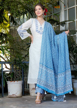Load image into Gallery viewer, Kurta Pant &amp; Dupatta Suit Set
