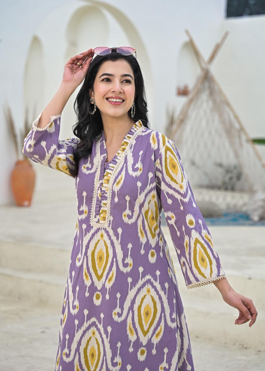 Pretty in Purple Kurta & Pant Coord Set