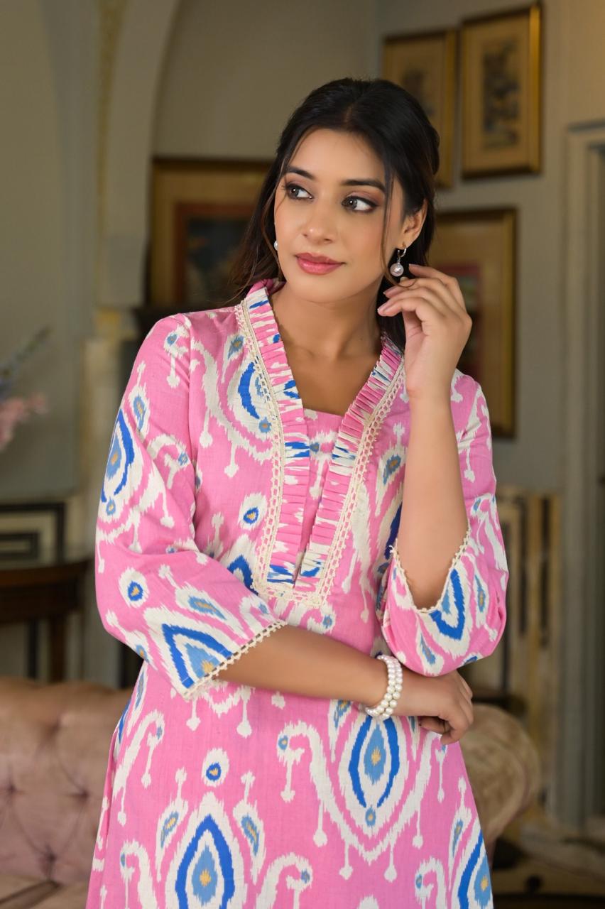 Pretty in Pink Kurta & Pant Coord Set