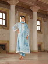 Load image into Gallery viewer, Embroidered Anarkali suit set - Cotton
