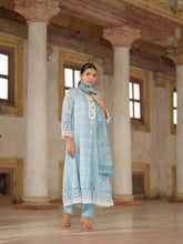 Load image into Gallery viewer, Embroidered Anarkali suit set - Cotton
