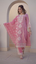 Load and play video in Gallery viewer, Embroidered Cotton suit set
